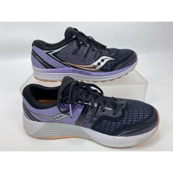 SAUCONY Guide ISO 2 Size‎ 10 Athletic Shoes Running sneakers Black Purple Womens - Picture 7 of 9